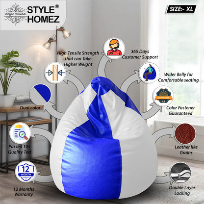 Classic - Leatherette Bean Bag With Fillers - XL