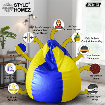 Classic - Leatherette Bean Bag With Fillers - XL