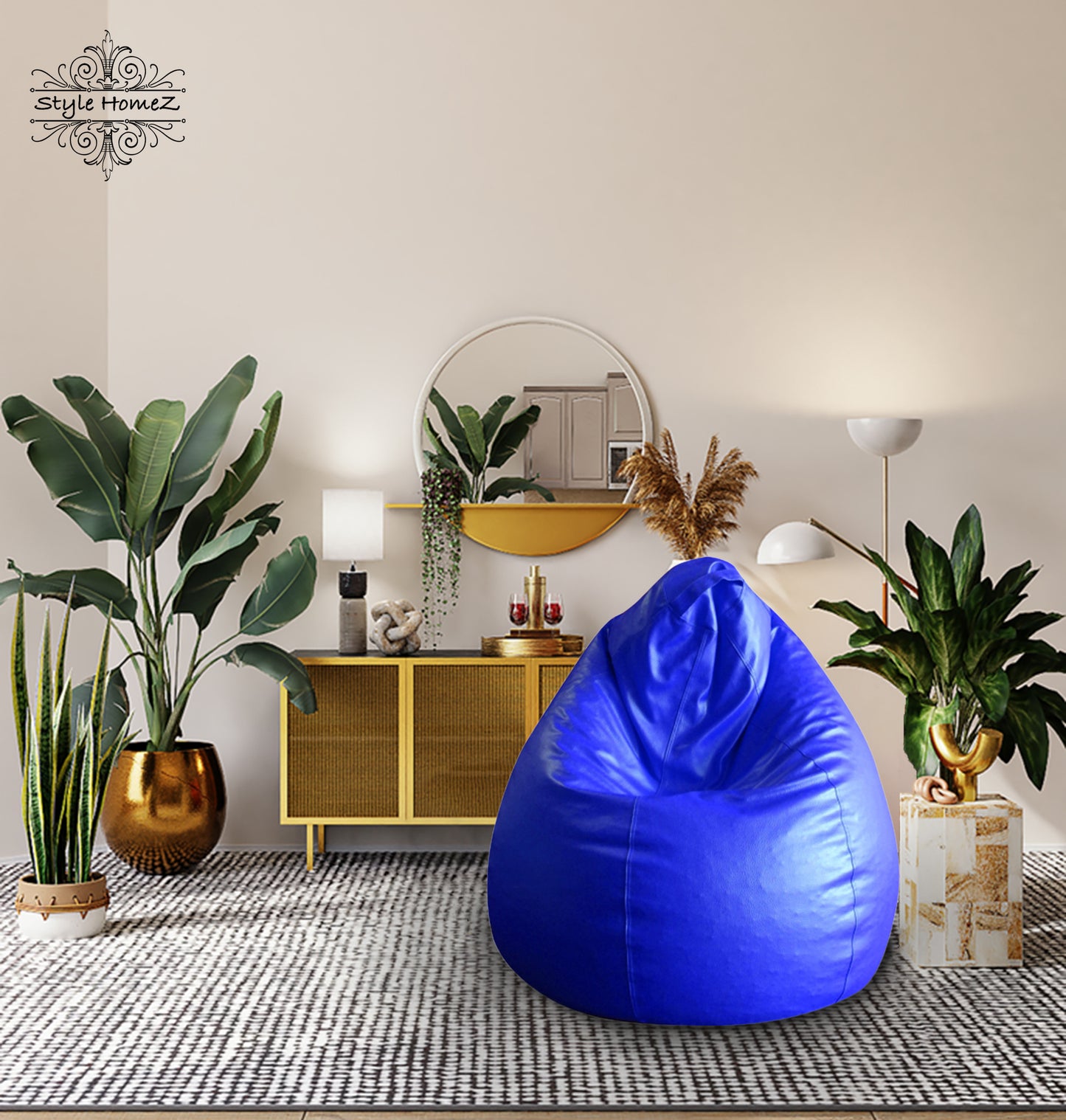 Leatherette Bean Bag With Fillers - XL