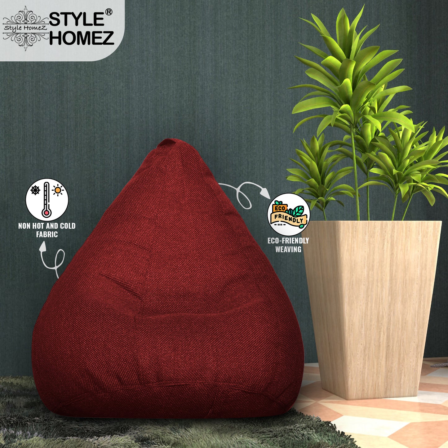 Organix - Collection Jute Fabric Bean Bag With Fillers - XL