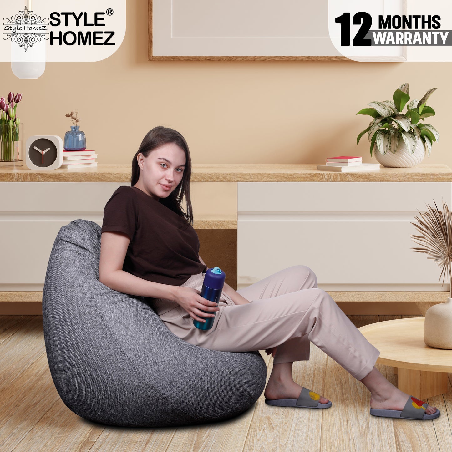 Organix - Collection Jute Fabric Bean Bag With Fillers - XL