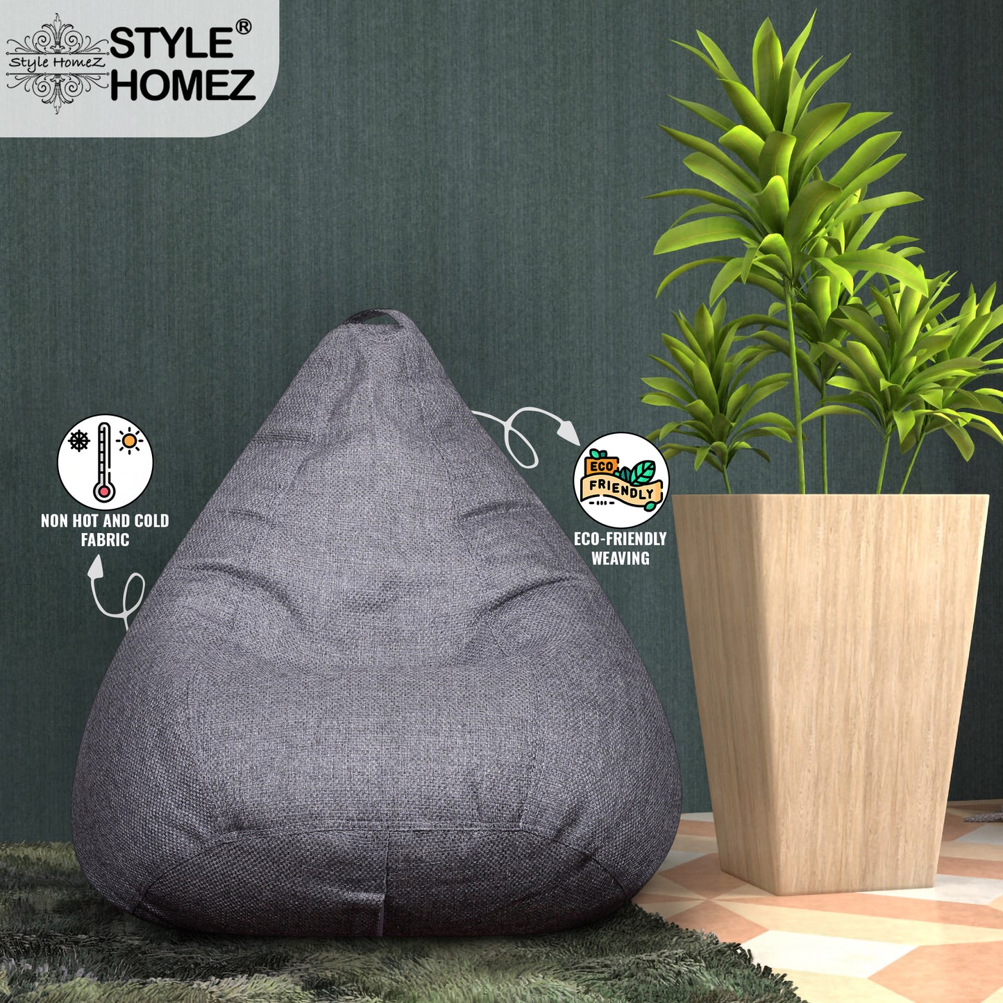 Organix - Collection Jute Fabric Bean Bag With Fillers - XL
