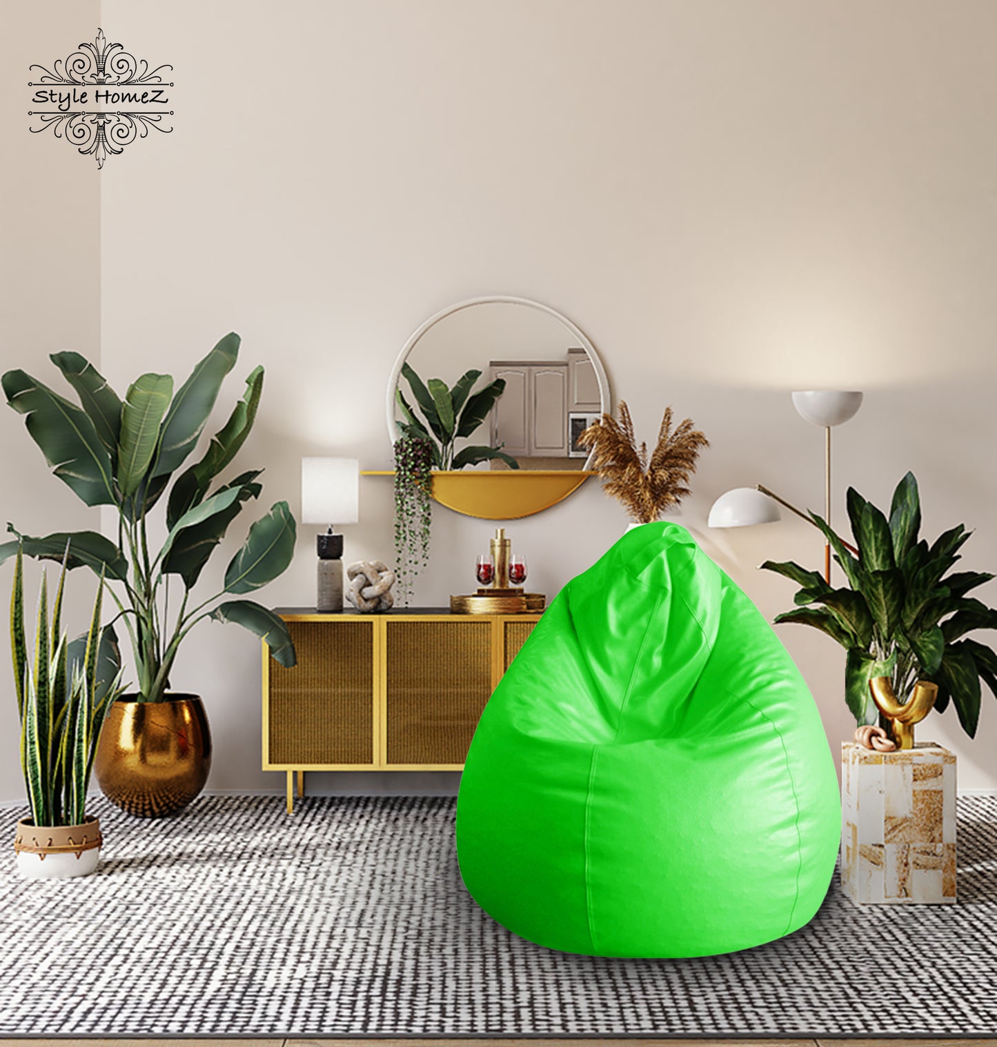 Leatherette Bean Bag With Fillers - XL