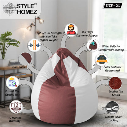 Classic - Leatherette Bean Bag With Fillers - XL