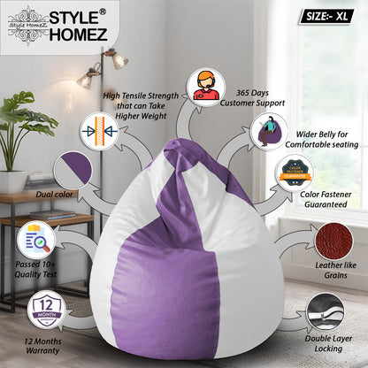 Classic - Leatherette Bean Bag With Fillers - XL
