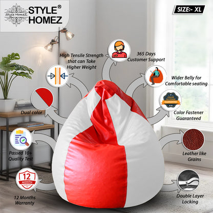 Classic - Leatherette Bean Bag With Fillers - XL