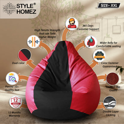 Classic - Leatherette Bean Bag With Fillers - XXL