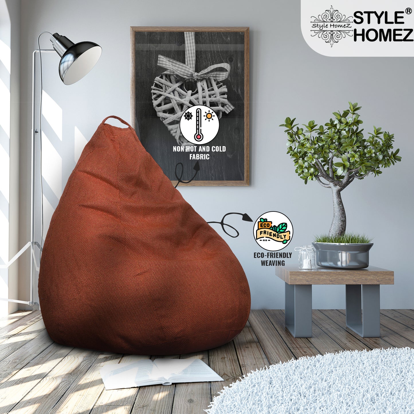 Organix - Jute Fabric Bean Bag With Fillers - XXL
