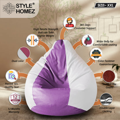 Classic - Leatherette Bean Bag With Fillers - XXL