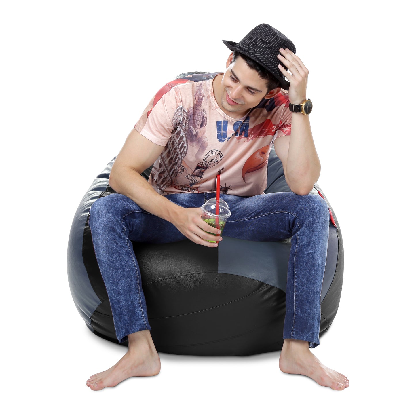 Classic - Leatherette Bean Bag With Fillers - XXXL