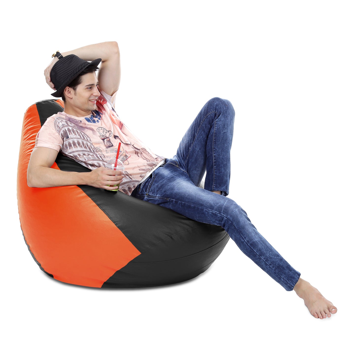 Classic - Leatherette Bean Bag With Fillers - XXXL