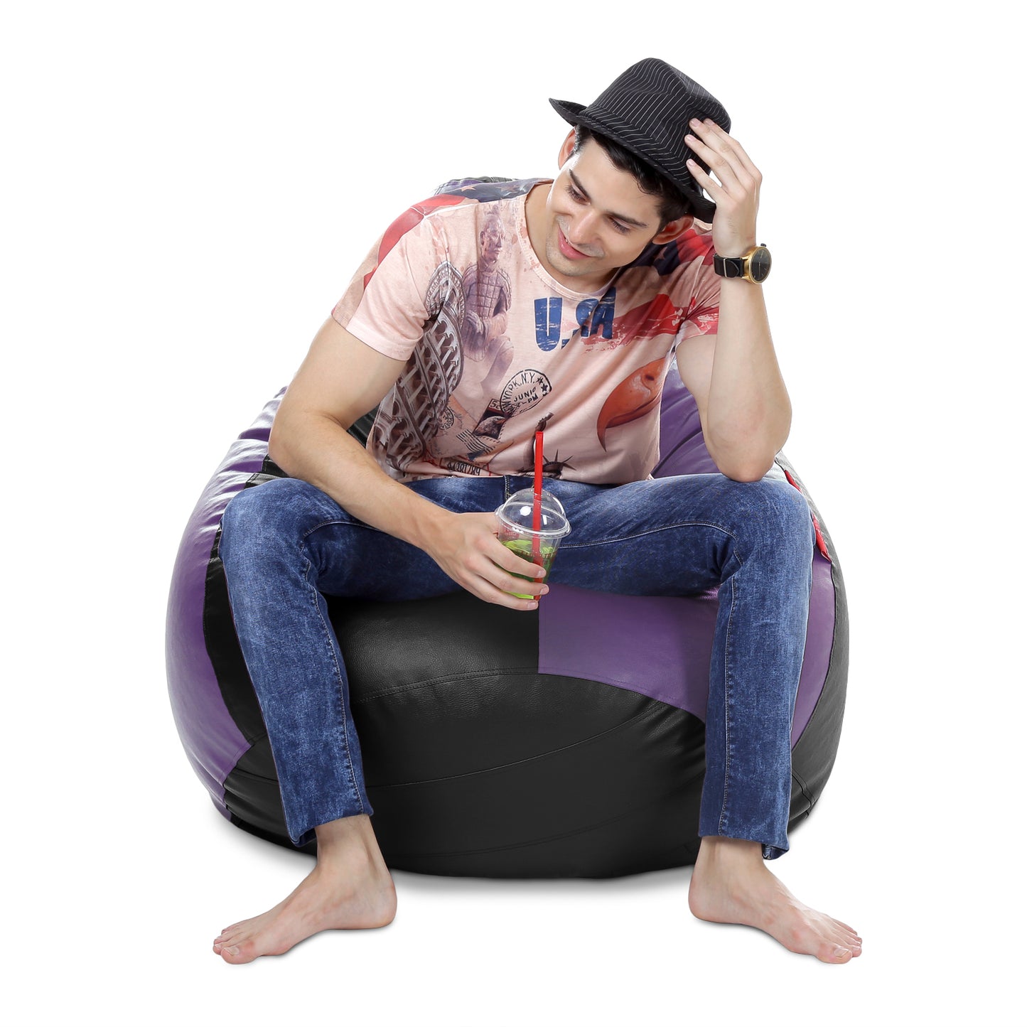 Classic - Leatherette Bean Bag With Fillers - XXXL