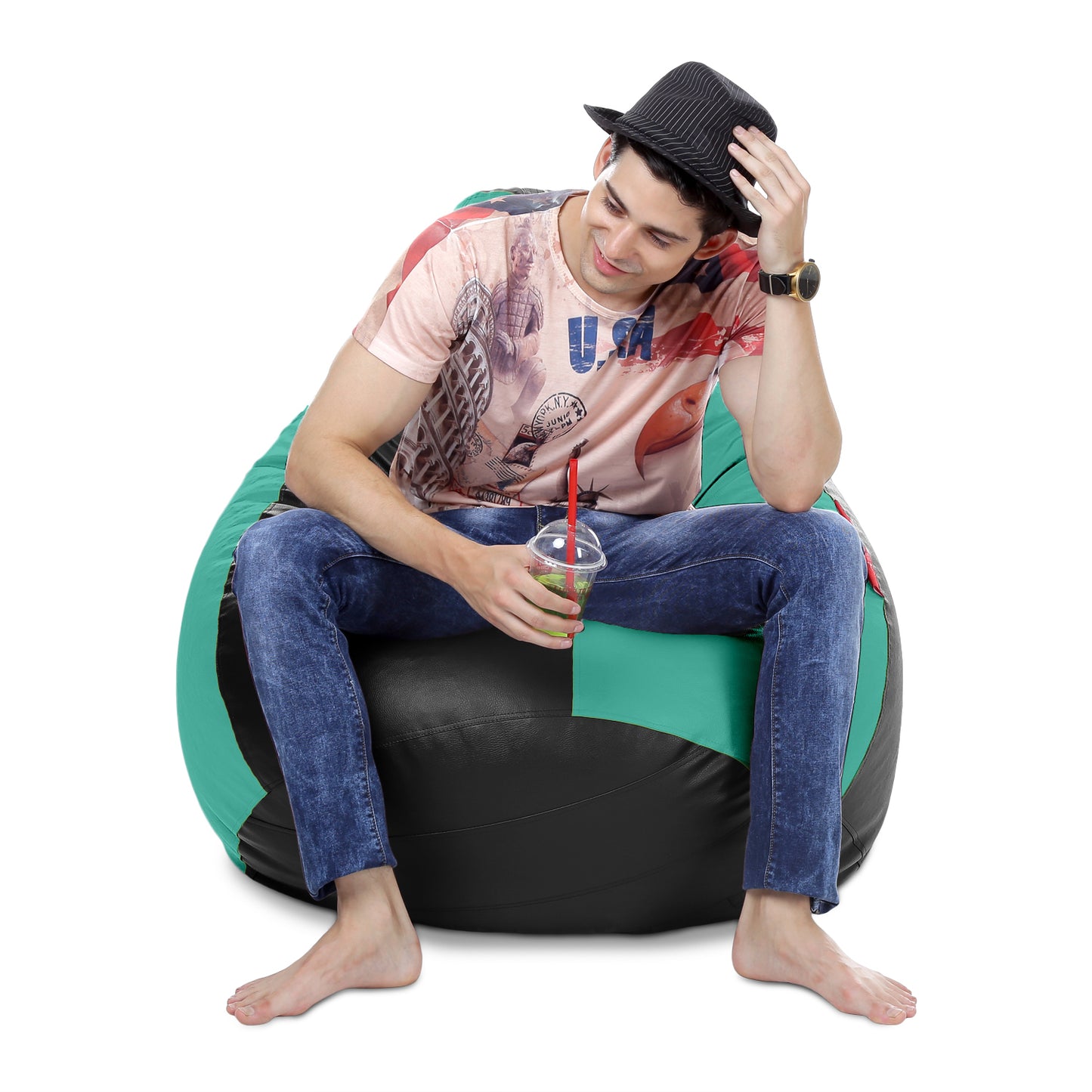 Classic - Leatherette Bean Bag With Fillers - XXXL