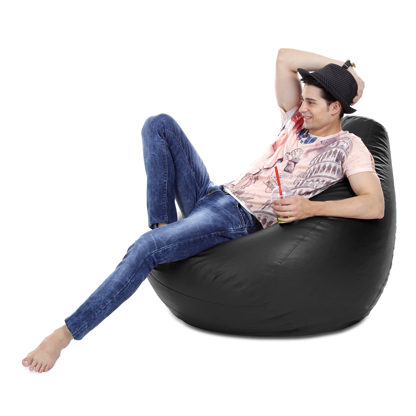Classic - Leatherette Bean Bag With Fillers - XXXL