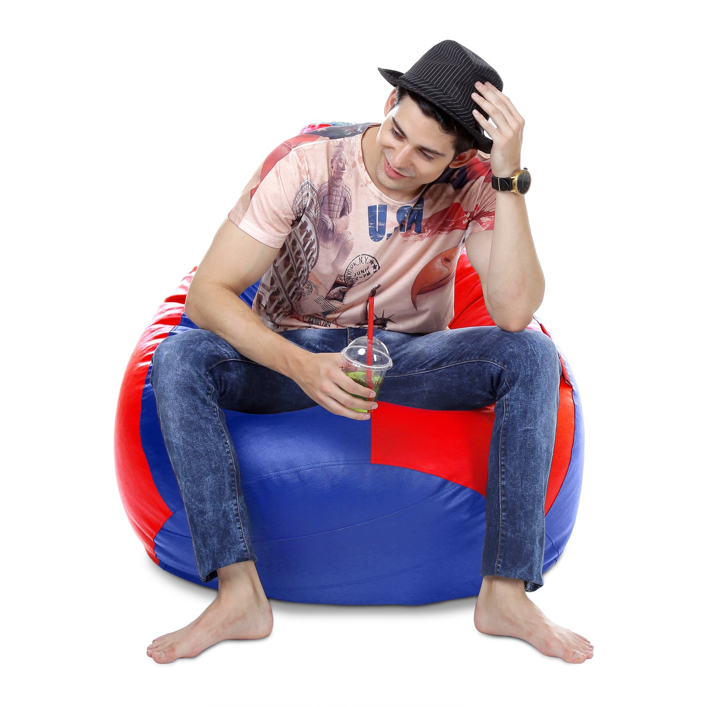 Classic - Leatherette Bean Bag With Fillers - XXXL