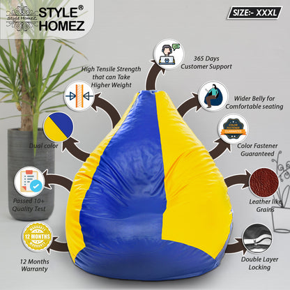 Classic - Leatherette Bean Bag With Fillers - XXXL