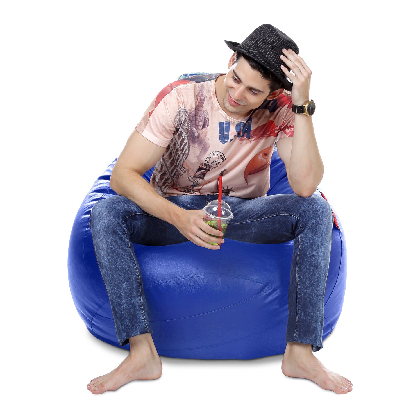 Classic - Leatherette Bean Bag With Fillers - XXXL