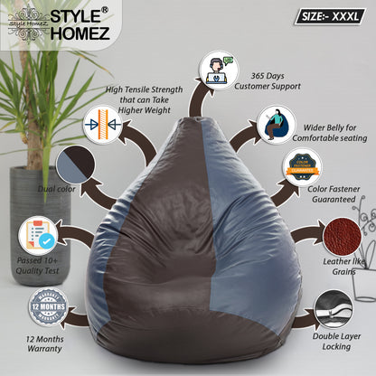Classic - Leatherette Bean Bag With Fillers - XXXL