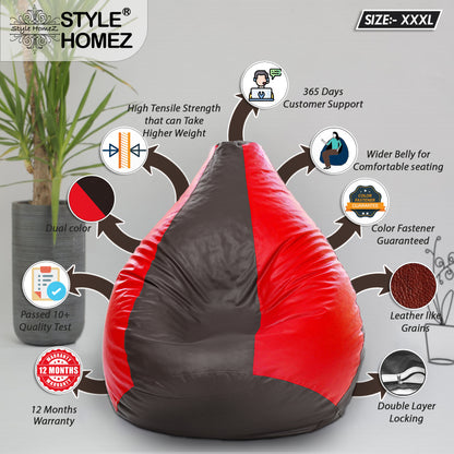 Classic - Leatherette Bean Bag With Fillers - XXXL
