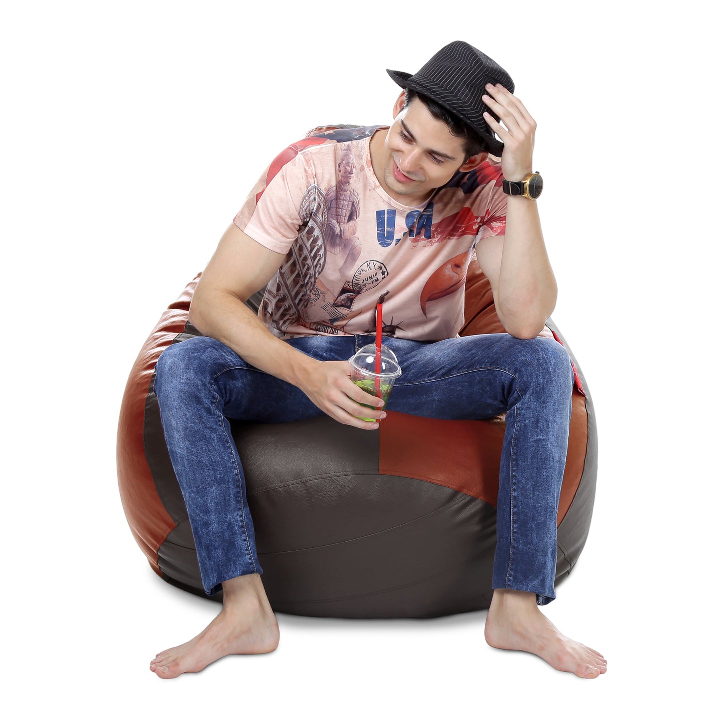 Classic - Leatherette Bean Bag With Fillers - XXXL