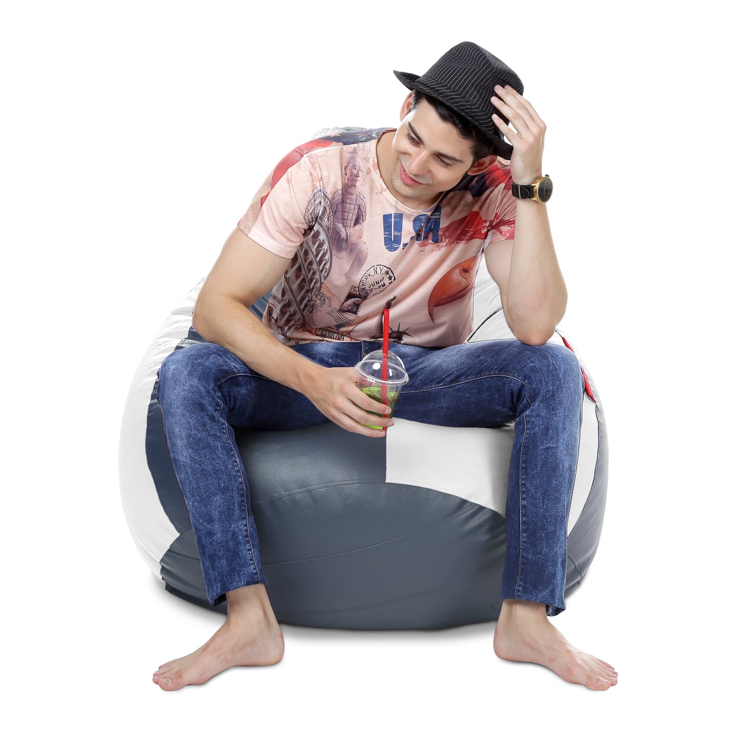 Classic - Leatherette Bean Bag With Fillers - XXXL