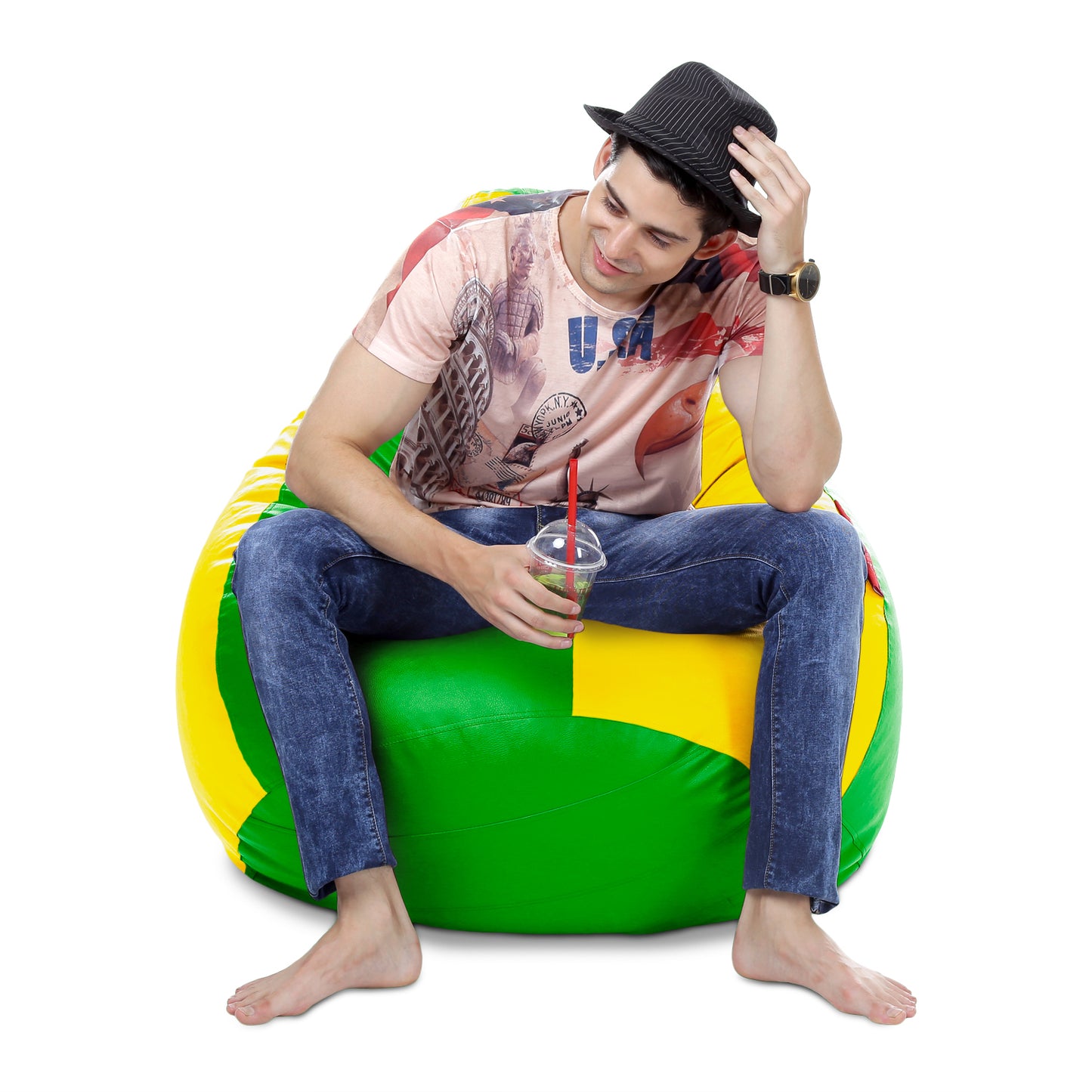 Classic - Leatherette Bean Bag With Fillers - XXXL