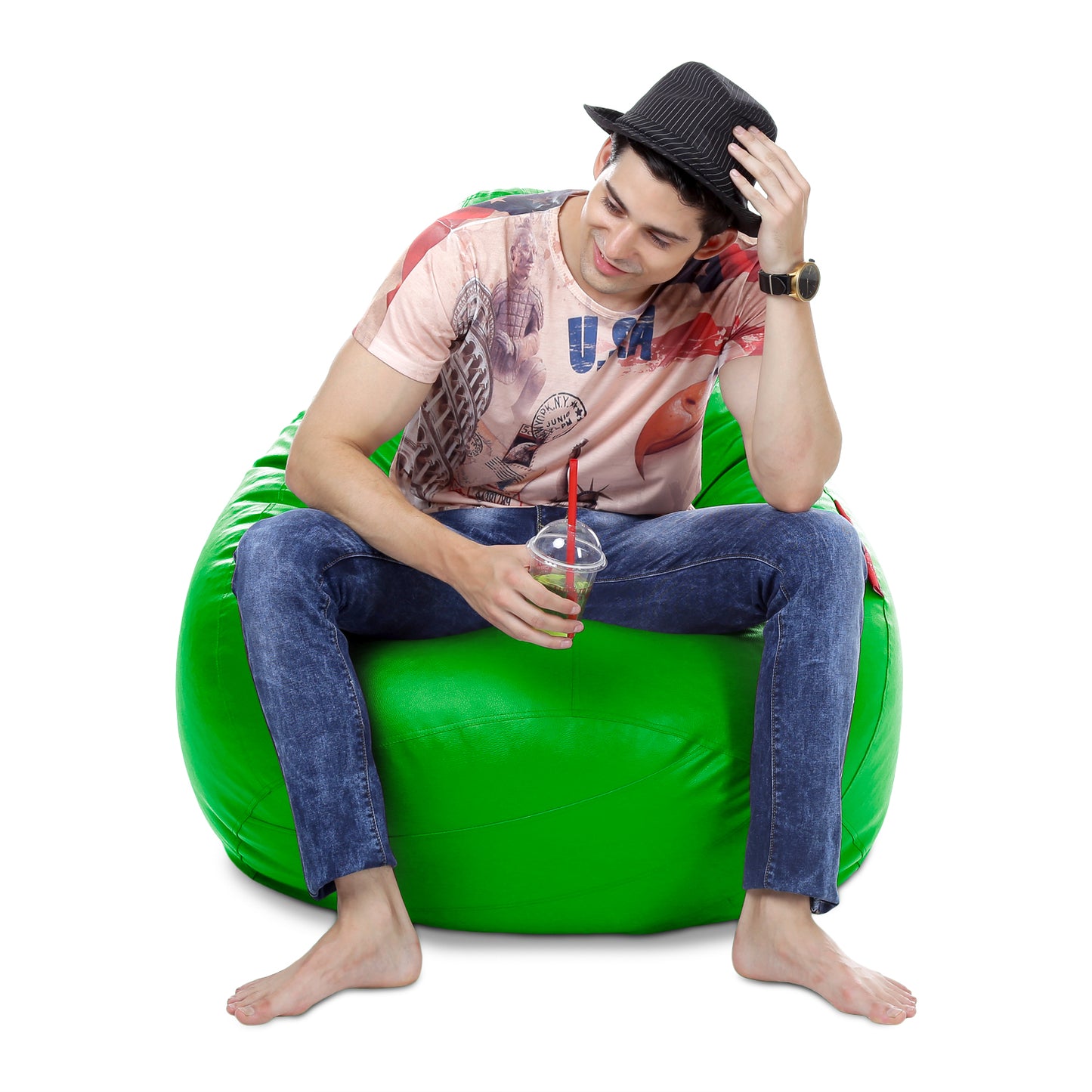 Classic - Leatherette Bean Bag With Fillers - XXXL