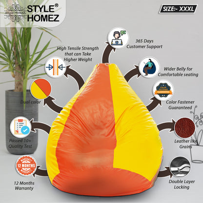 Classic - Leatherette Bean Bag With Fillers - XXXL