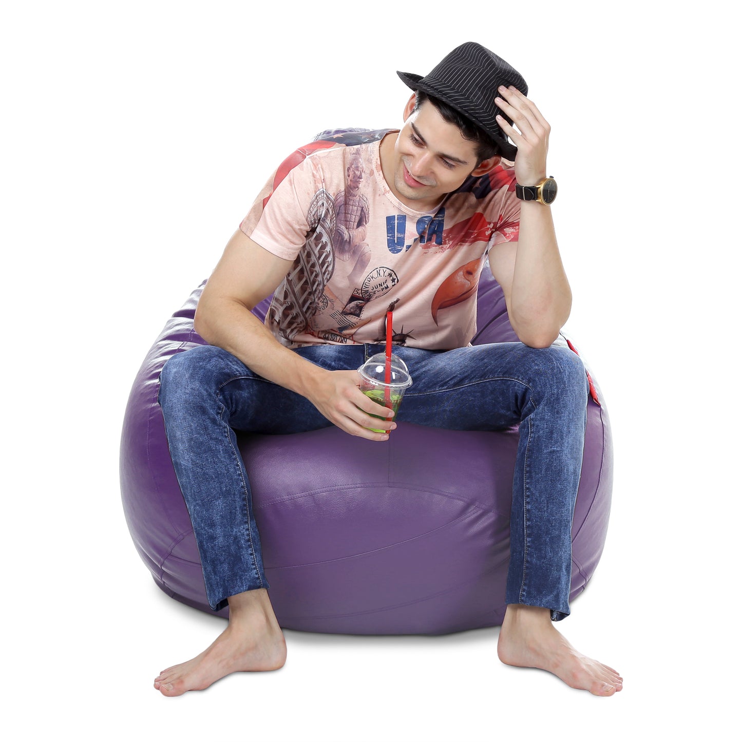 Classic - Leatherette Bean Bag With Fillers - XXXL