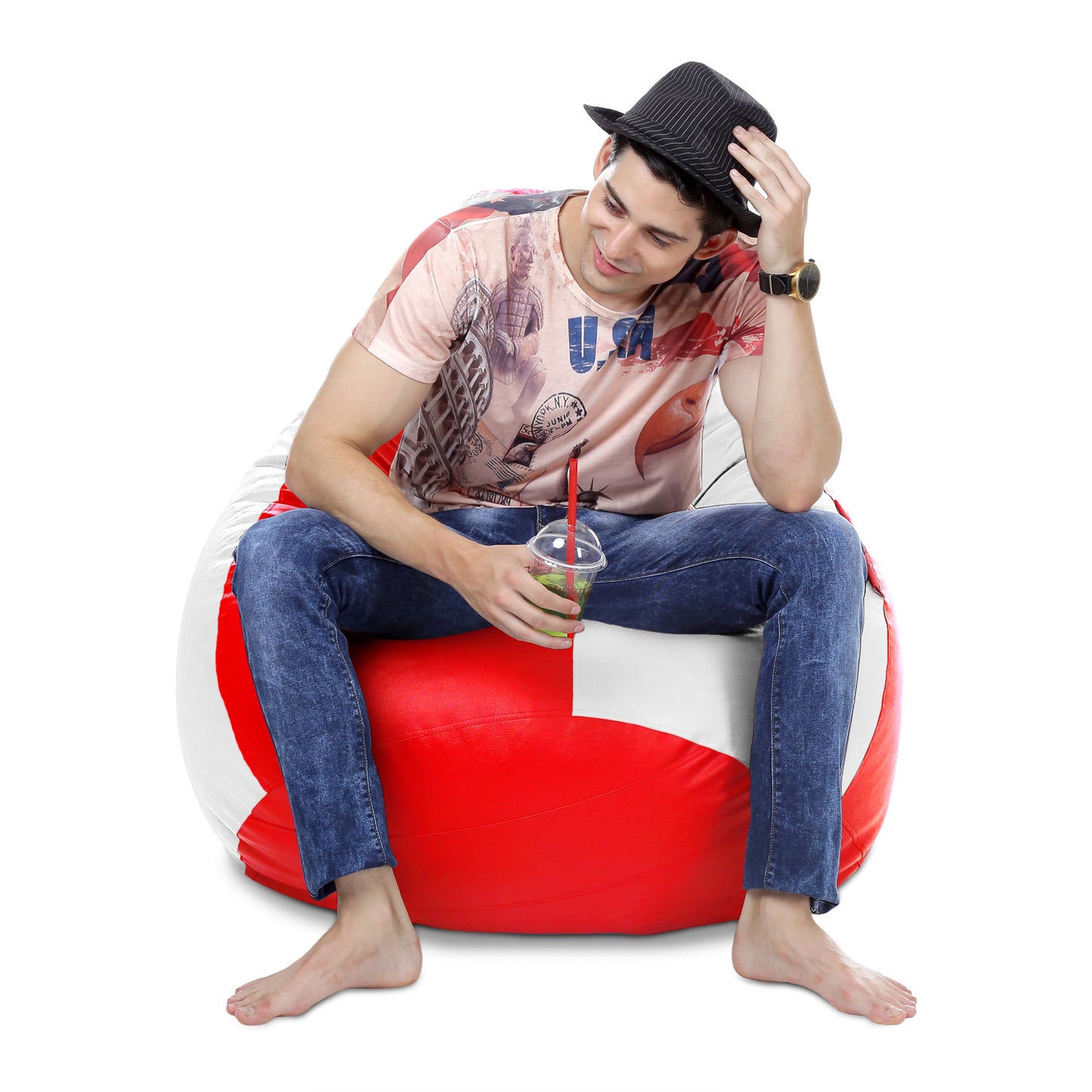 Classic - Leatherette Bean Bag With Fillers - XXXL