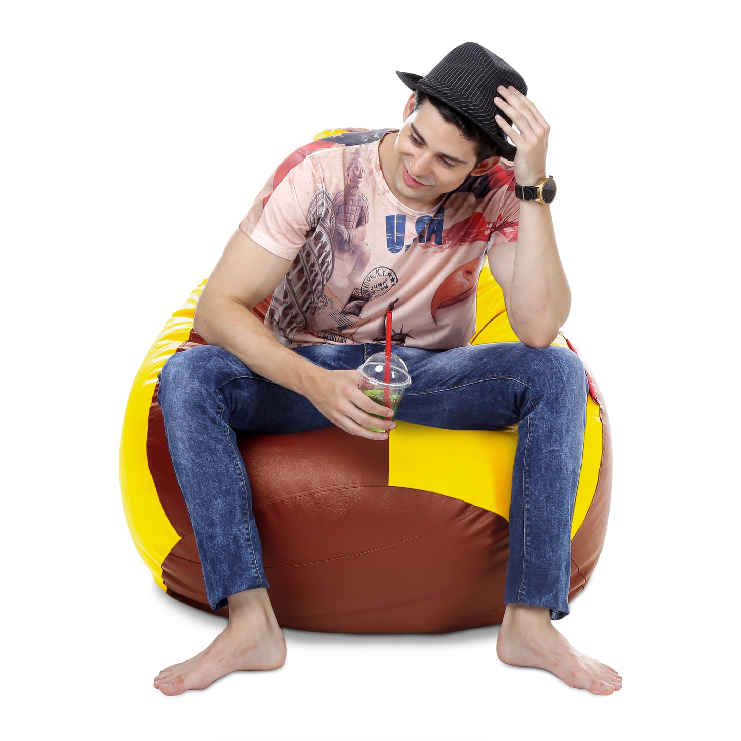 Classic - Leatherette Bean Bag With Fillers - XXXL
