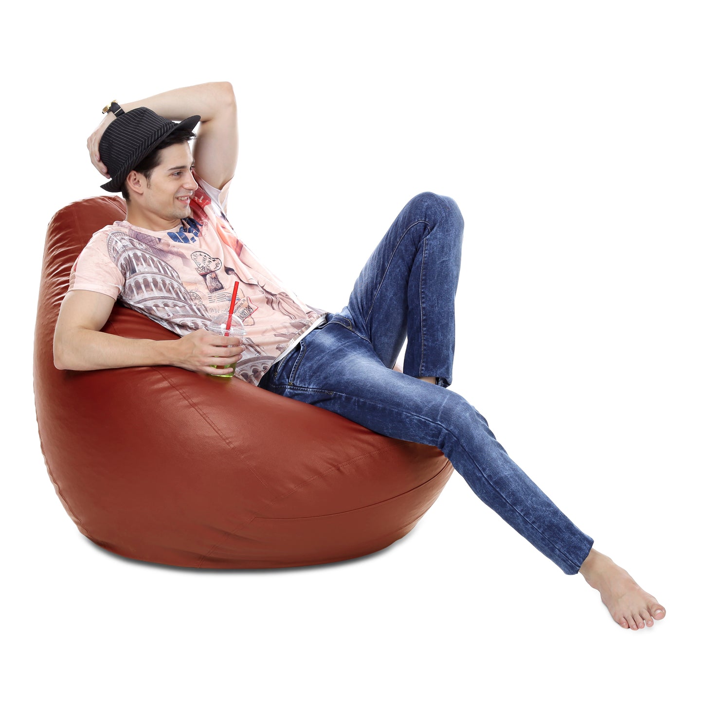 Classic - Leatherette Bean Bag With Fillers - XXXL