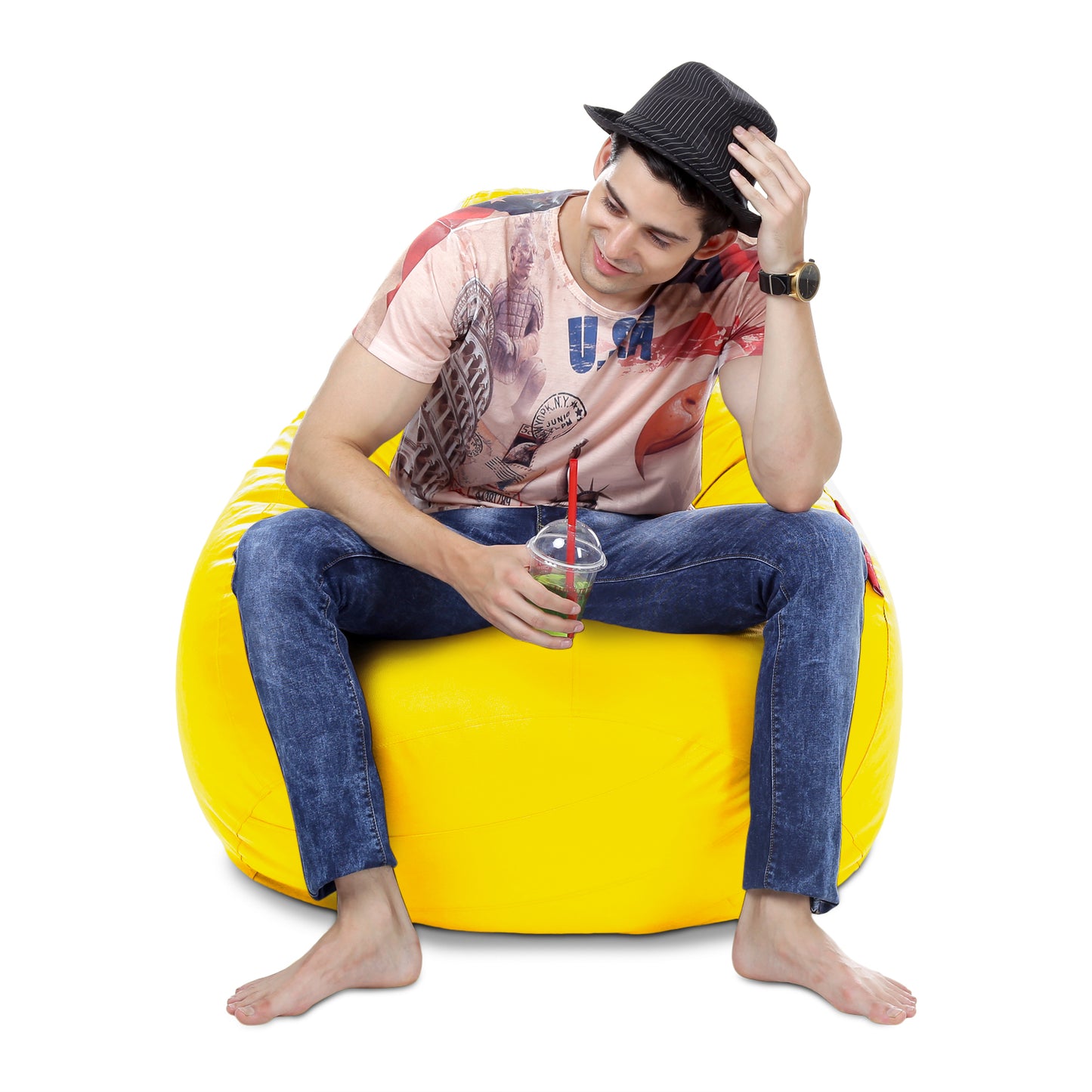 Classic - Leatherette Bean Bag With Fillers - XXXL