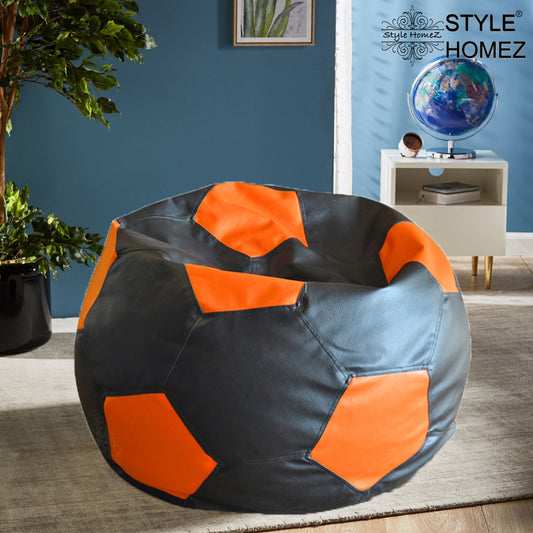 Leatherette Football Bean Bag With Fillers - XXL