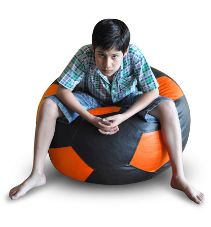 Leatherette Football Bean Bag With Fillers - XXL