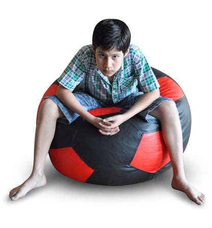 Leatherette Football Bean Bag With Fillers - XXL