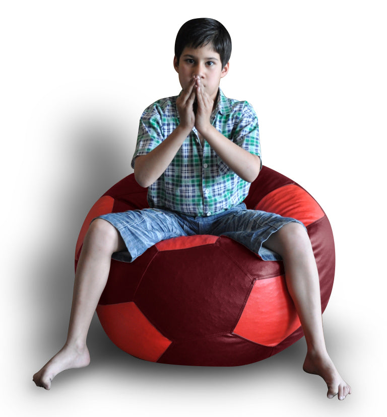 Leatherette Football Bean Bag With Fillers - XXL