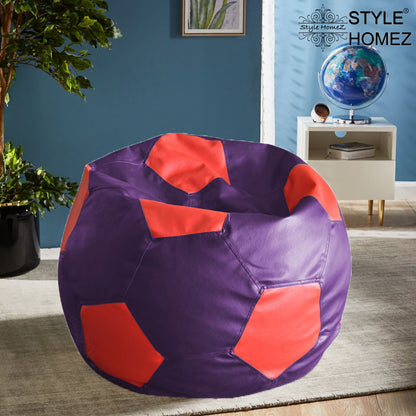 Leatherette Football Bean Bag With Fillers - XXL