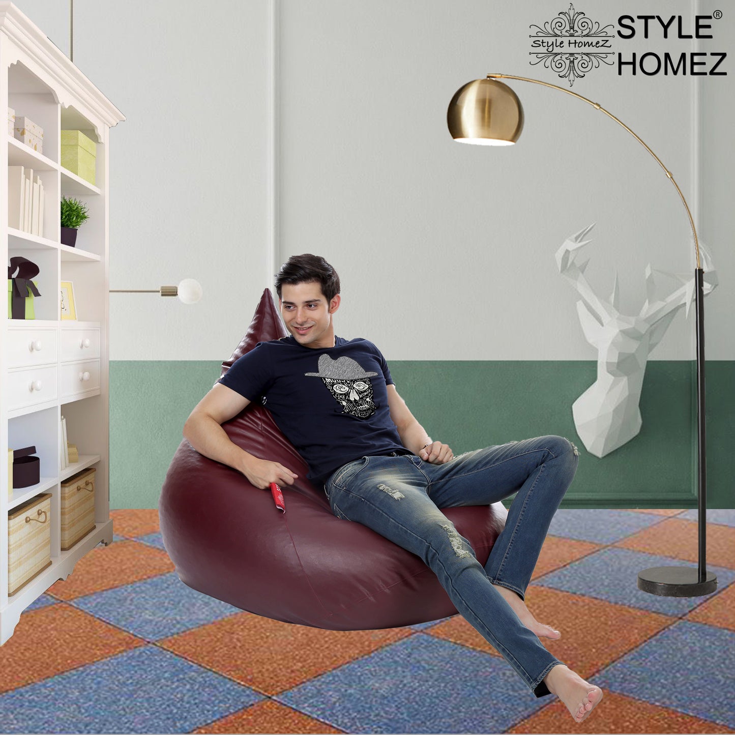 HumBug - Leatherette Bean Bag With Fillers - XXL