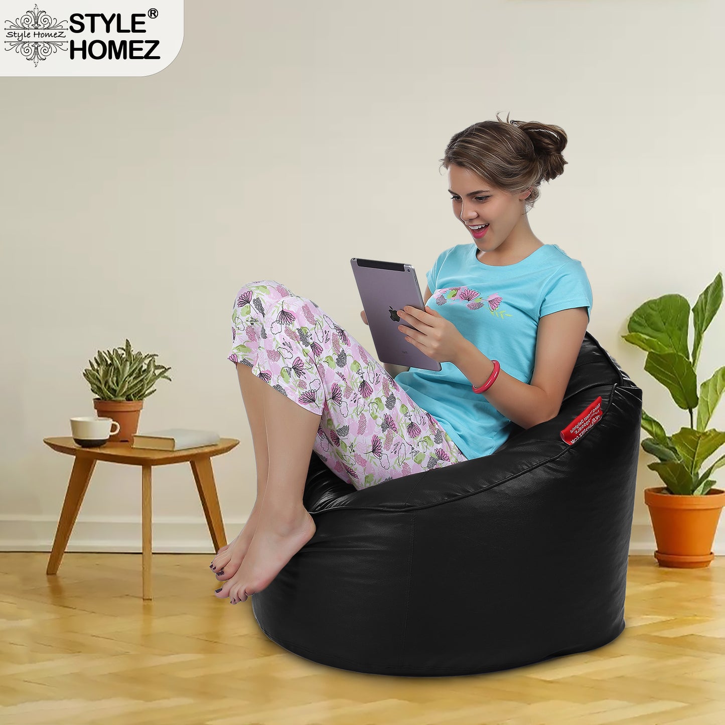 Leatherette Bean Lounger Filled With Beans - XXL Size