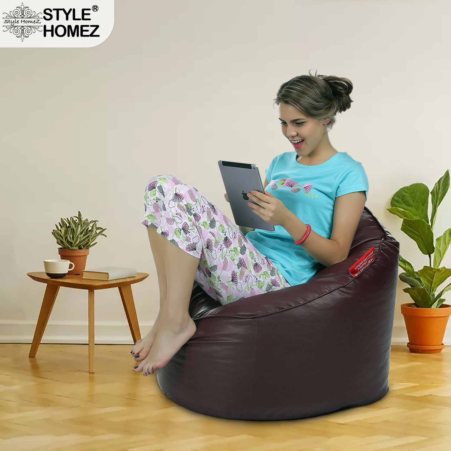 Leatherette Bean Lounger Filled With Beans - XXL Size