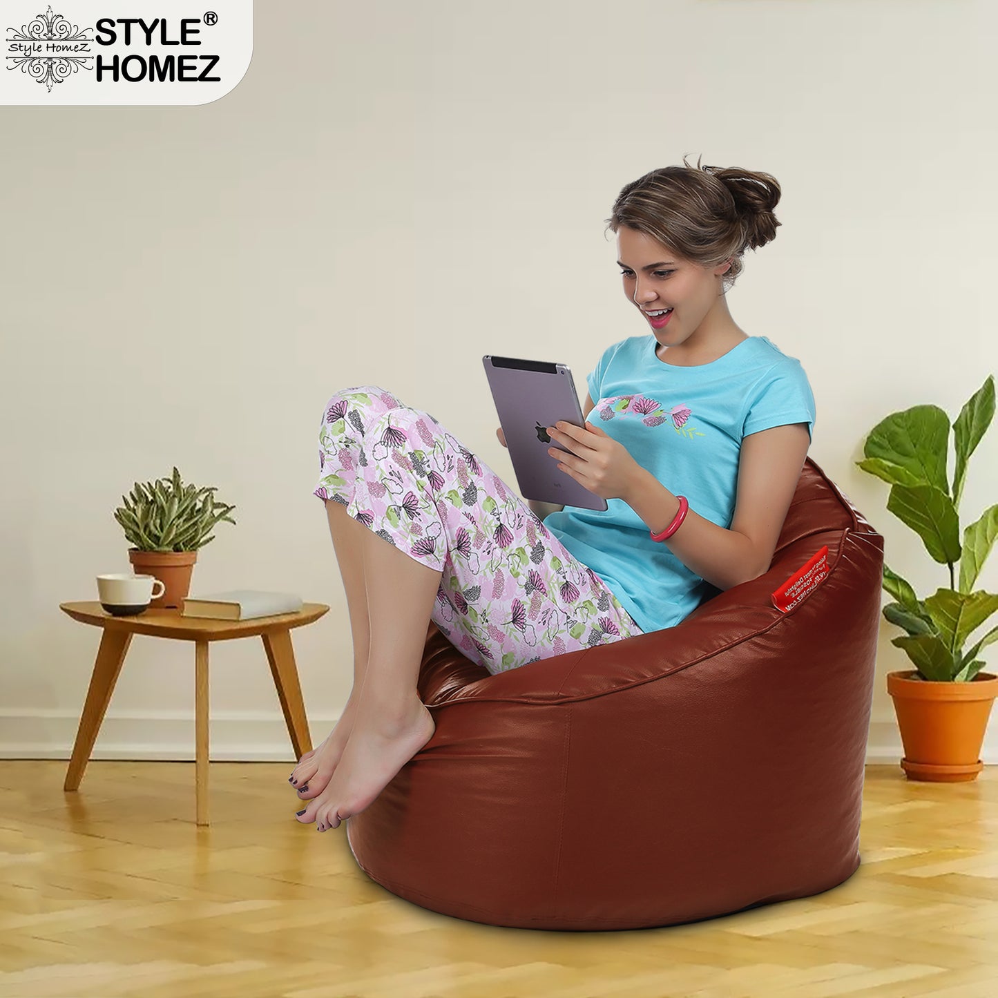 Leatherette Bean Lounger Filled With Beans - XXL Size