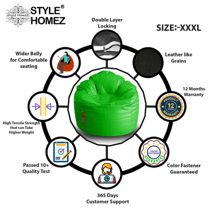 Leatherette - Bean Bag Rocker With Fillers - XXXL