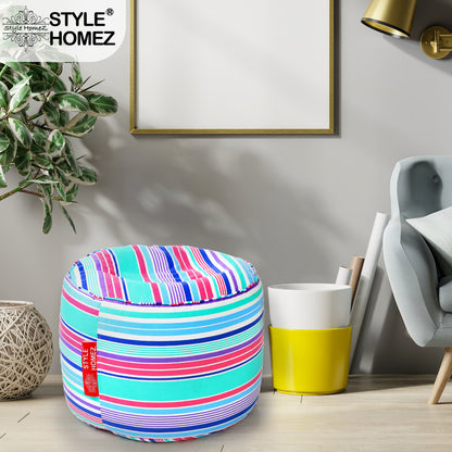 Round - Ottoman Printed Bean Bag With Fillers - Large