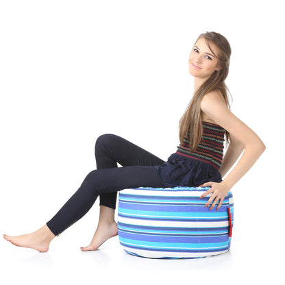 Round - Ottoman Printed Bean Bag With Fillers - Large