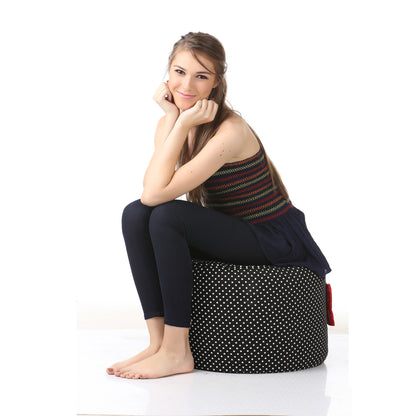 Round - Ottoman Printed Bean Bag With Fillers - Large