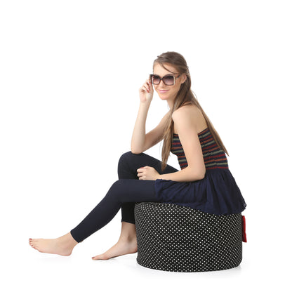 Round - Ottoman Printed Bean Bag With Fillers - Large
