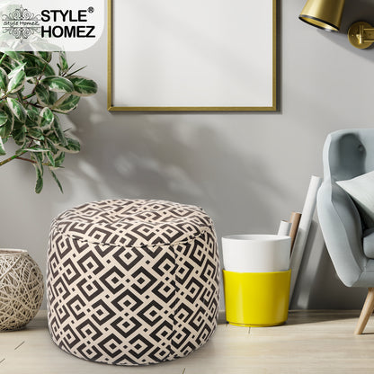 Round - Ottoman Printed Bean Bag With Fillers - Large