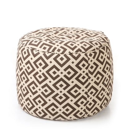 Round - Ottoman Printed Bean Bag With Fillers - Large