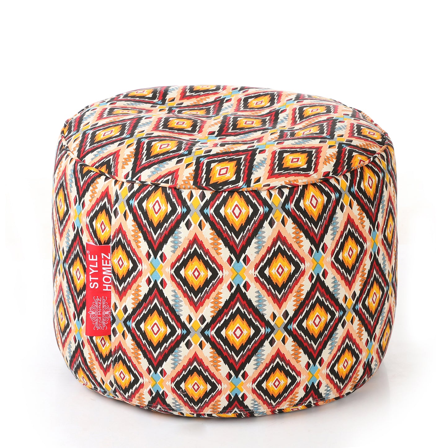 Round - Ottoman Printed Bean Bag With Fillers - Large